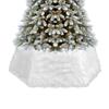Bohemian Christmas Tree Collar Foldable Christmas Tree Skirt Christmas Soft Plush White Collar Artificial Tree Base Cover Skirt