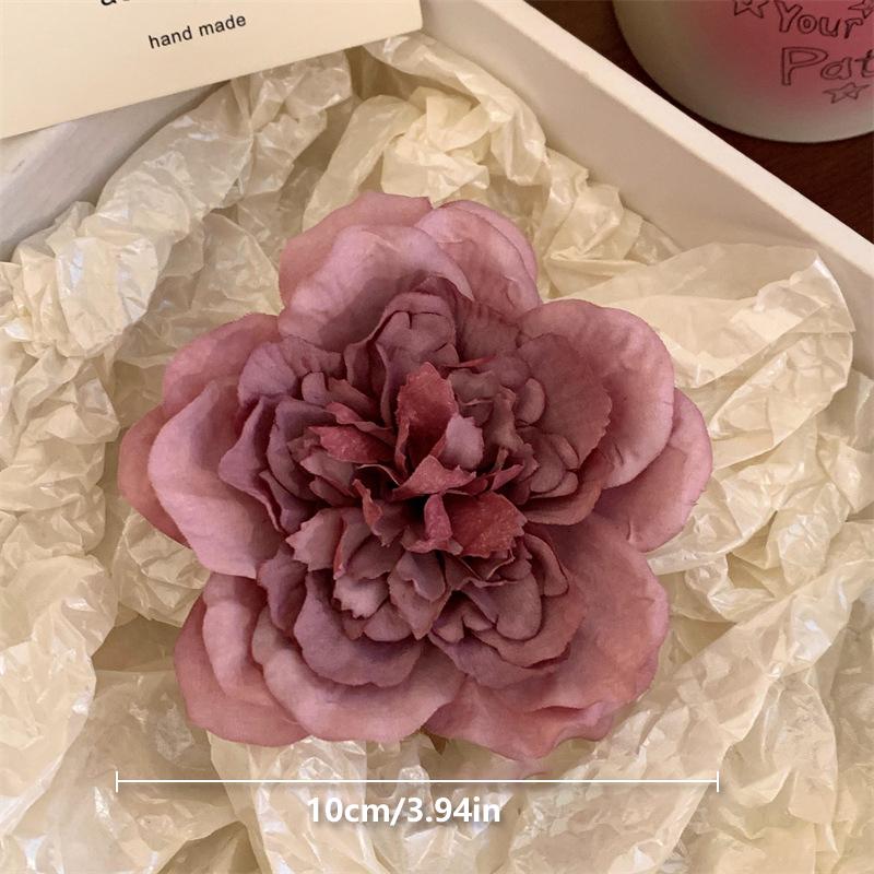 French Retro Peony Hair Clip Romantic Flowers Side Clip Duckbill Clip Hair Pin Woman Headwear Barrette Bridal Headdress
