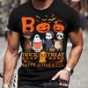Halloween pumpkin lantern festival essential 3D printed men's shirt round neck T-shirt street fashion style oversized casual