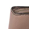 Used Bee Compact Zip Wallet (10656) S8001CVQR 7941, Bee Grain Calfskin, Snap Button, CD Logo, Rose Beige, Women's from