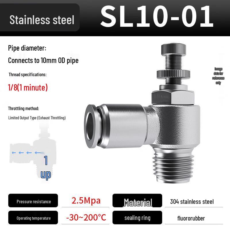 

Aokewen 304 Stainless Steel Pneumatic Throttle Valve Quick Connector
