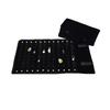 High-quality All-black Velvet Jewelry Storage Display Serie Roll Bag Ring Earring Necklace Watche Portable Storage Display Bag