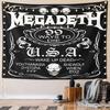 Megadeth Skull Art with Scorpions Pattern Wall Hanging Tapestry Decorative Tapestry Home Decor for Bedroom and Living Room