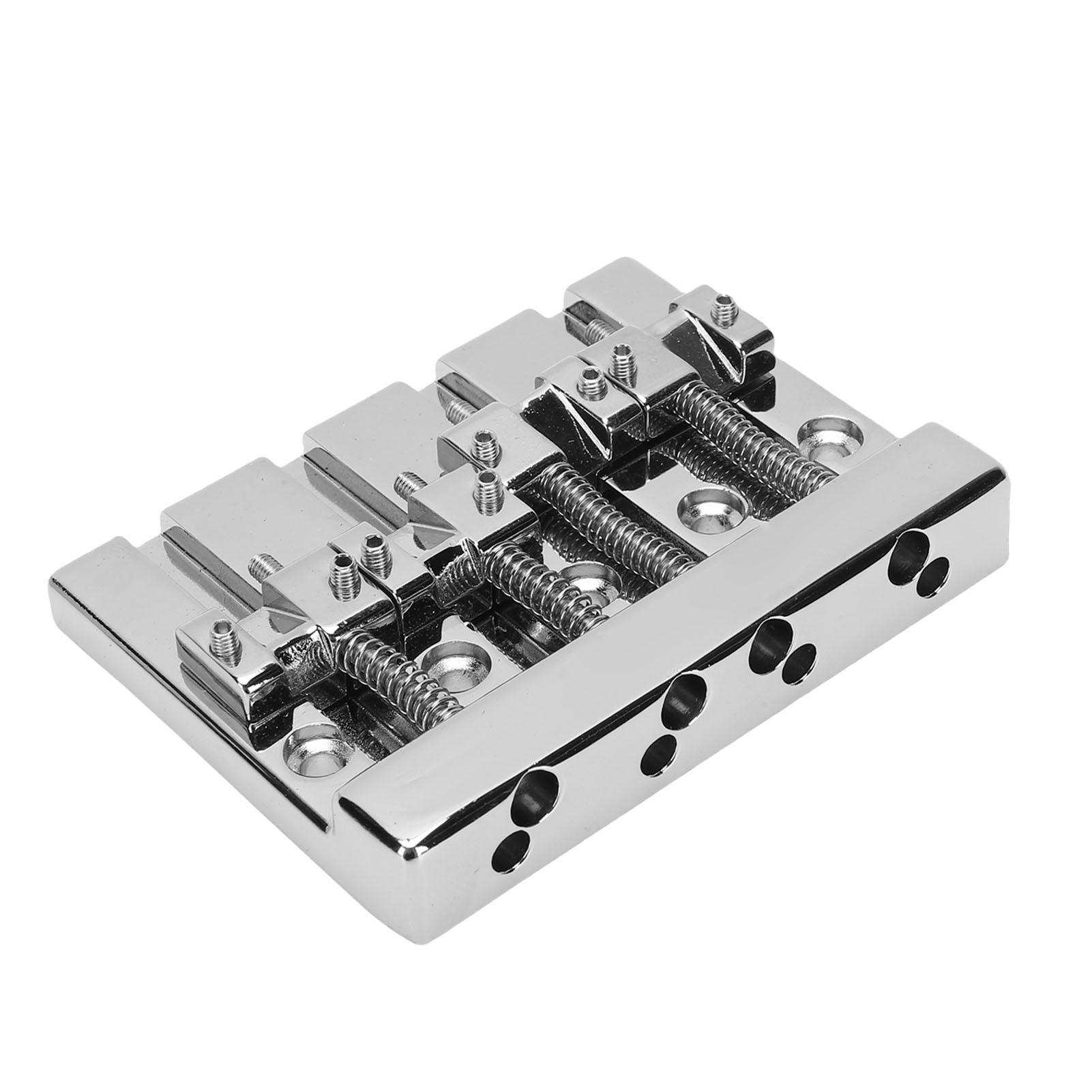 

4 String Bass Bridge Fit for HiMass Zinc Alloy Rich 0.75 Inch String Spacing Bass Bridge Replacement
