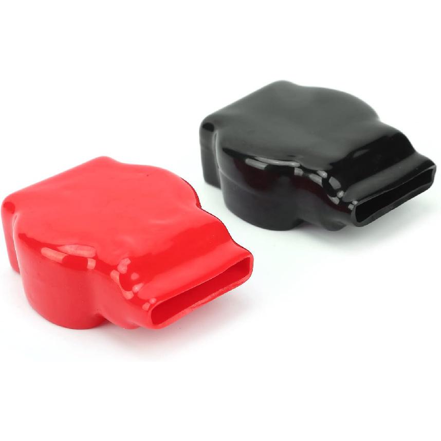 Battery Terminal Covers, 1Pair Universal Car Battery Post Cover Positive Negative Top Post Wire Connector for Car Motorcycle Truck