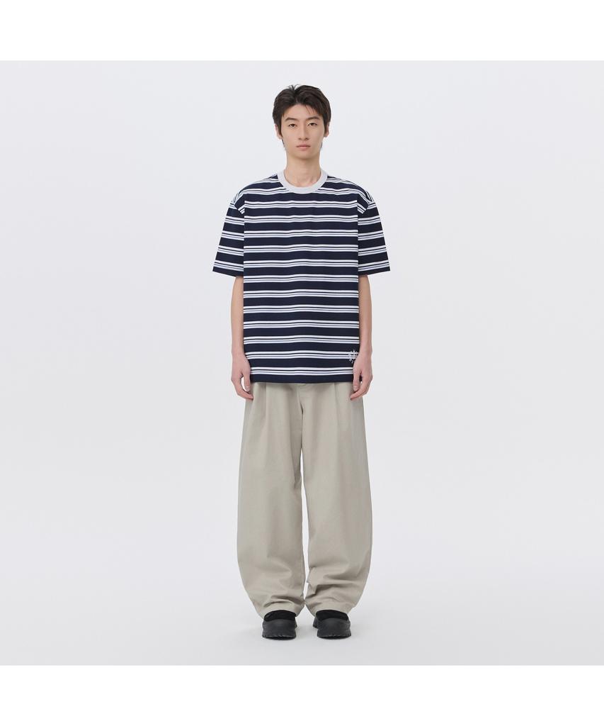 Keoseuuteommellou Navy Striped T-Shirt Cwtam26423Nyd