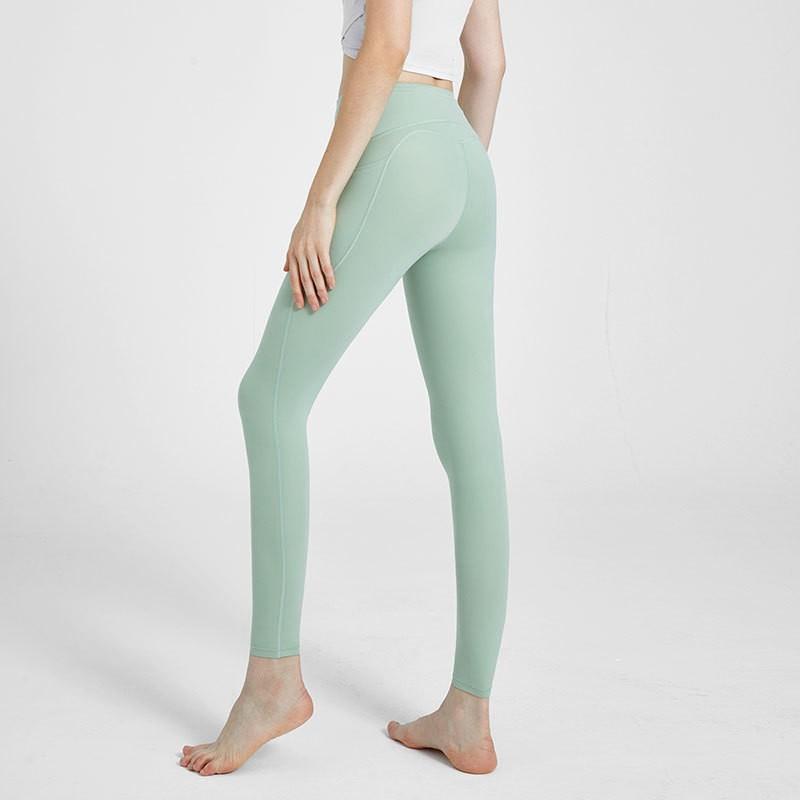 High Waist Yoga Leggings Women With Butt Lift Effect Compression Fit Running Workout Pants Nylon Spandex Stretch
