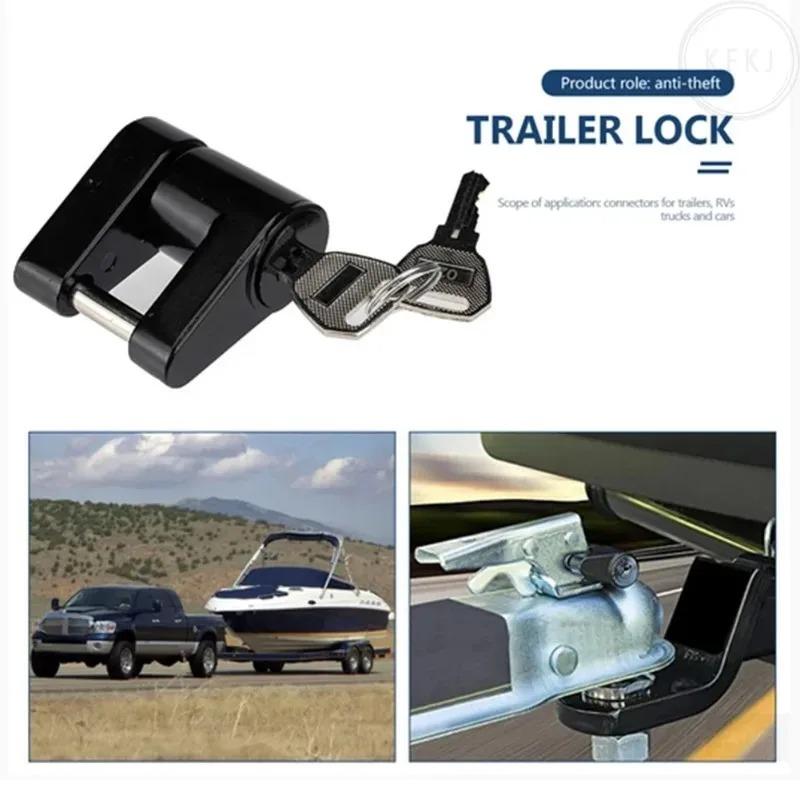 1/2pcs For 1/4 Inch Trailers Coupler Padlock Hook Connector Tongue Locks Anti-theft Trailer Hitch Lock Hitch Security Protector