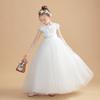 Princess Flower Girl Dress Satin/Tulle Wedding Festivity Celebration Birthday Party Evening-Gown Choir Ceremony Banquet Prom