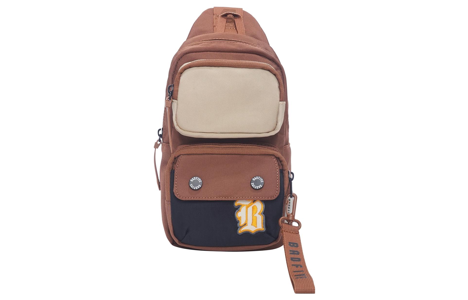 Li Ning Badfive Polyester Crossbody Bag Sling Bag Regular Unisex Dark Brown/Black ABDS637-4
