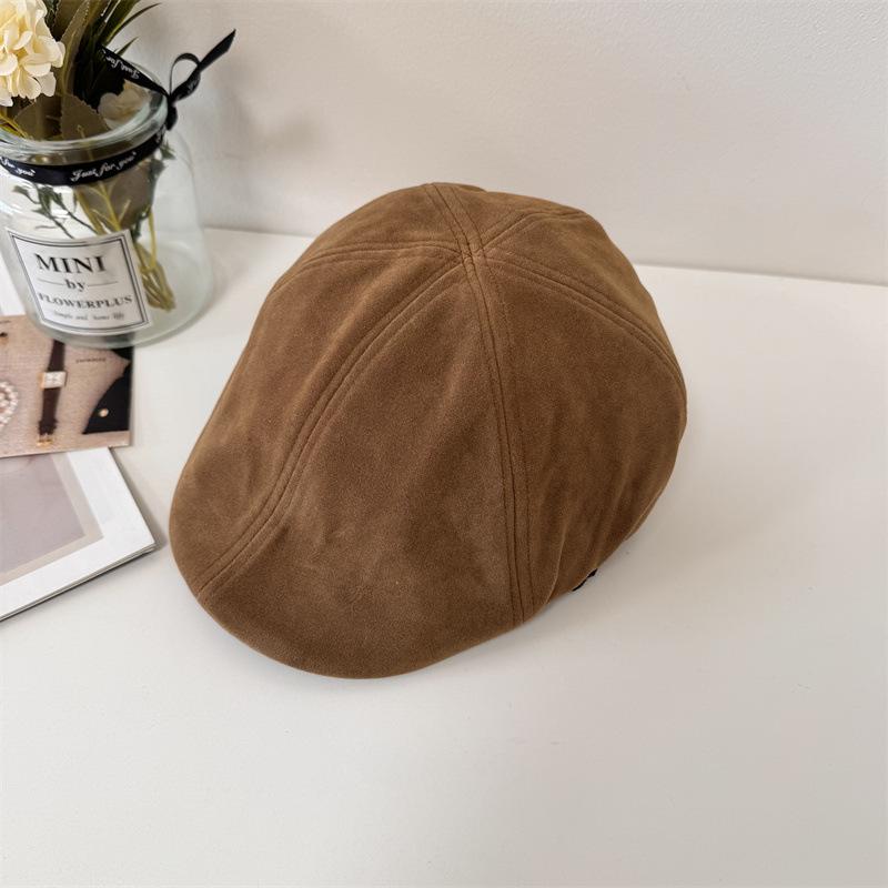 Forward Hat Vintage Hat Autumn Winter Suede Beret Women's Cap