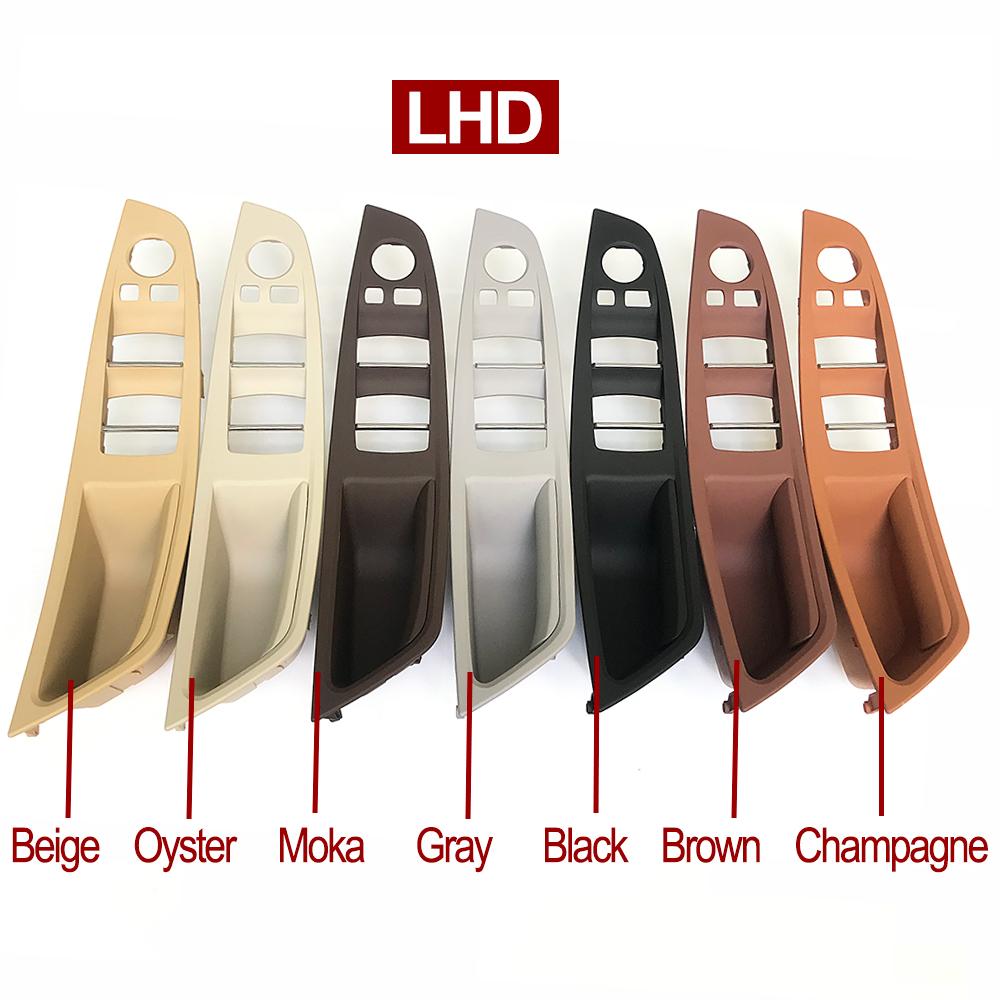 Upgraded Left Driver Side Inner Door Handle Panel Trim Beige Oyster Black For BMW 5 Series F10 F11 F18 520i 523i 525i 528i 535i