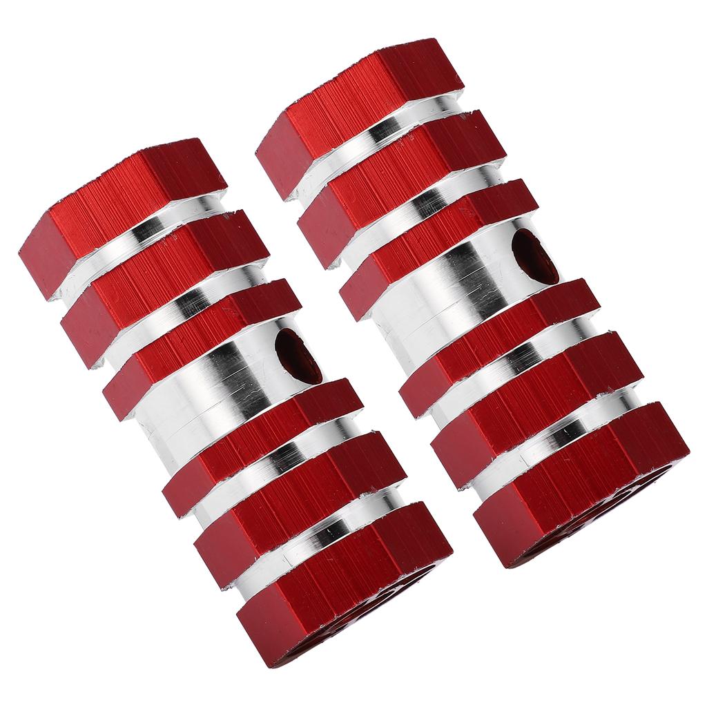 2pcs Bike Pegs Durable Sturdy Portable Antiskid Design Bike Accessories for Mountain CyclingRed