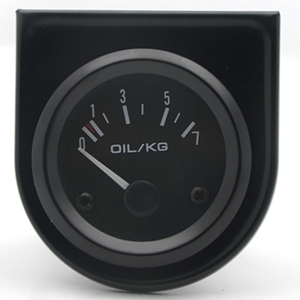 2' 52MM Black Water Temp/Oil Temp/Oil Press PSI/Oil Pressure KG/Volt/Ammeter/Fuel Level Gauge Car Meter with Bracket Pod Holder