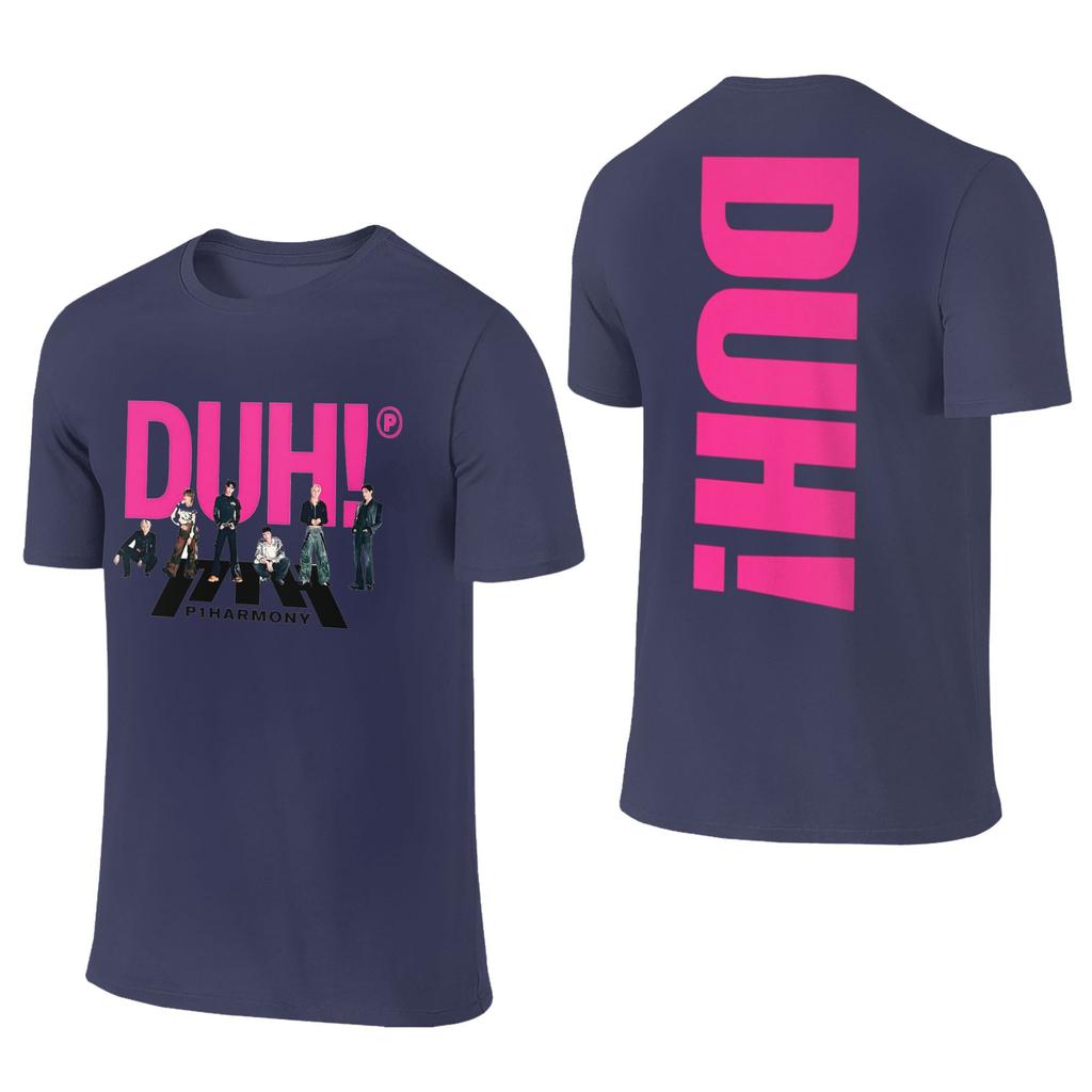 2025 Summer Mens Womens P1Harmony 2025 Tour Kpop Idol Shirt Cotton Printed Tee Shirts P1HARMONY DUH! Top Clothing