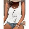 Printed Summer Women's Loose Tank Top T-shirt Comfortable Sleeveless