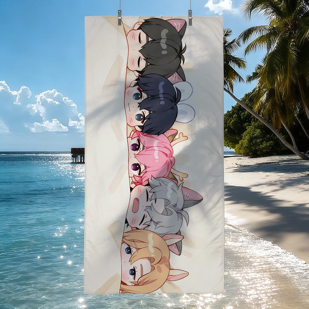 K-Kpop P-Plave Cartoon Anime Towel Quick Drying Beach Towels Are Suitable For Swimming Pools Camping Yoga And The Gym