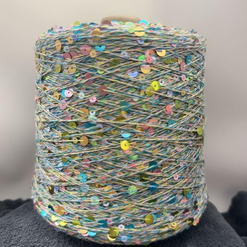 250g Handmade Size Sequin, Internet Famous BC Sequin Sweater, Same Style, Colored Yarn, Hundred Matching Thread, Yarn