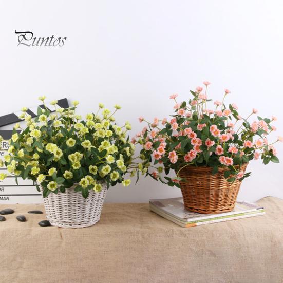 Artificial Flower 1 Bunch Realistic Looking Easy Care Faux Silk Fake Cloth Simulation Chinese Rose DIY Vase Arrange Flowers Home Decor Bouquet