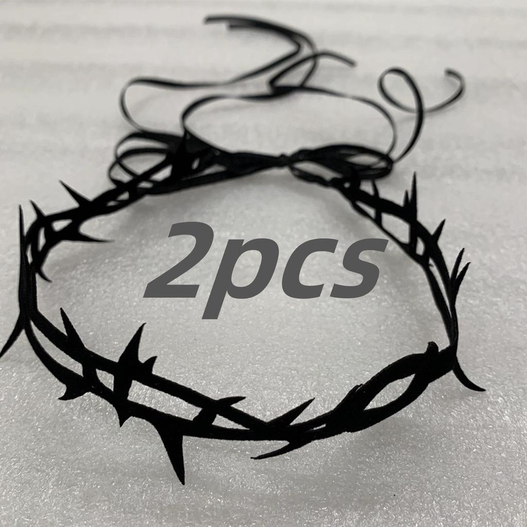 Black Lace Velvet Thorn Necklace For Women Gothic Punk Rock Choker Necklace Fashion Party Chokers Necklaces YK2 Jewelry Gifts
