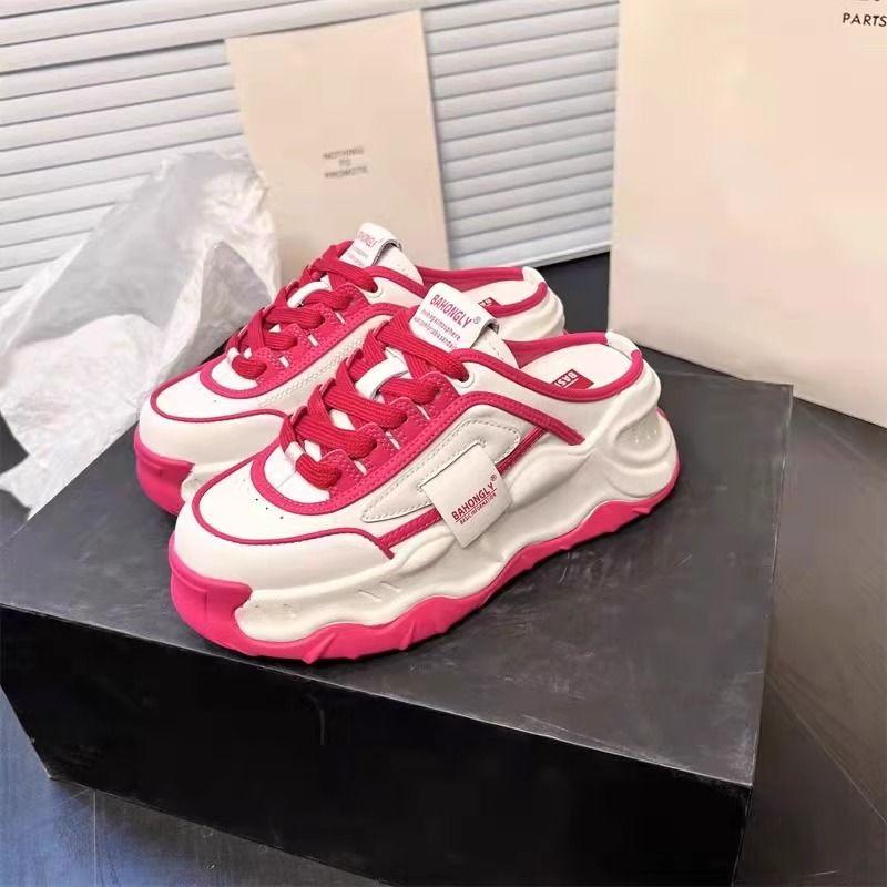 

Баотоу полушлепки женские летние 2025 новинка корейская версия платформа маффин без каблука ленивые повседневные папины кроссовки 40