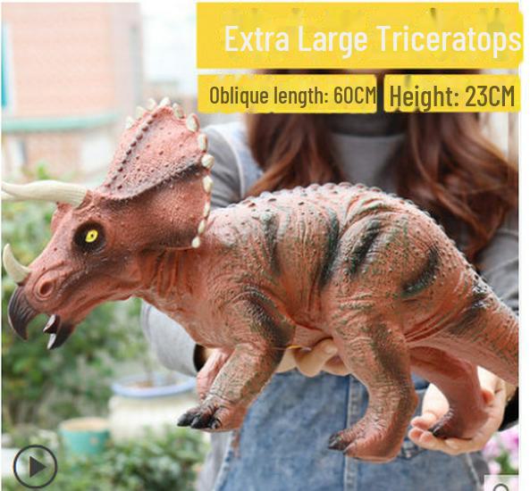 Soft Plastic Giant Dinosaur Model - Cotton-Filled Tyrannosaurus Rex/Triceratops Gift