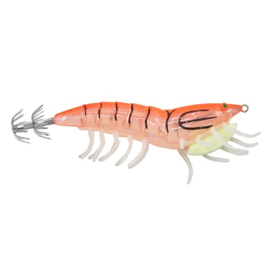 12CM/20G Karanlıkta Parlayan Karides Yem, Kalamar Jig Kancası Biyonik Karides Yem, Tatlı Su Tuzlu Su Alabalık Levrek Balıkçılığı İçin Simülasyon Karides Yemi
