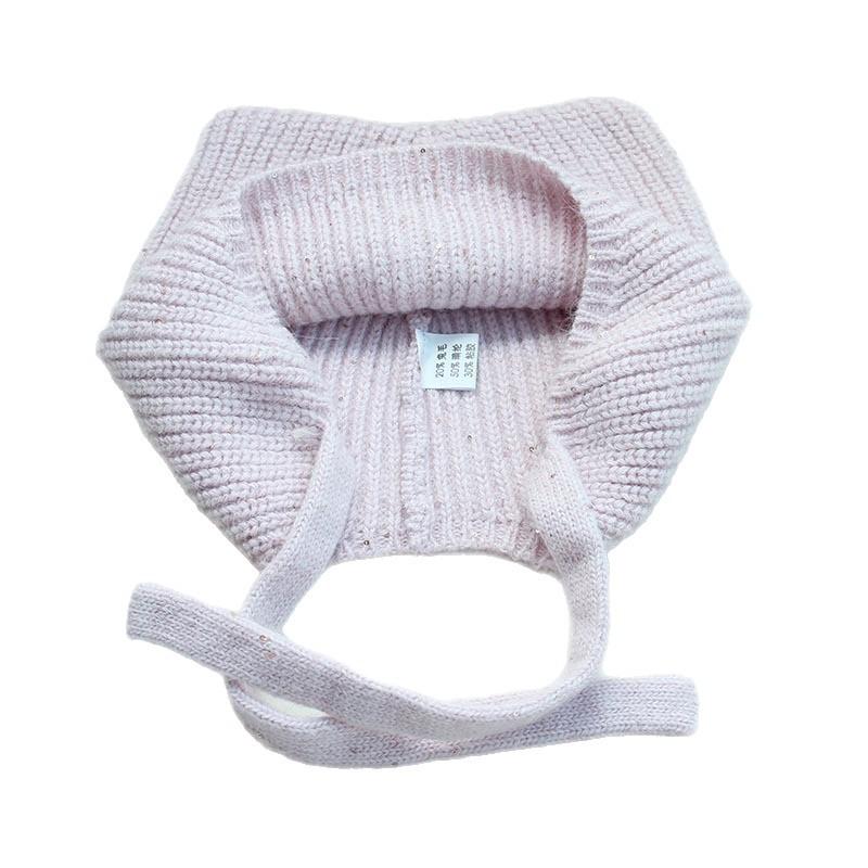 New High-quality Cute Ear Protection and Warm Cat Ears Rabbit Hair Knitted Hat Autumn and Winter Fashion Balaclava Women's Tide
