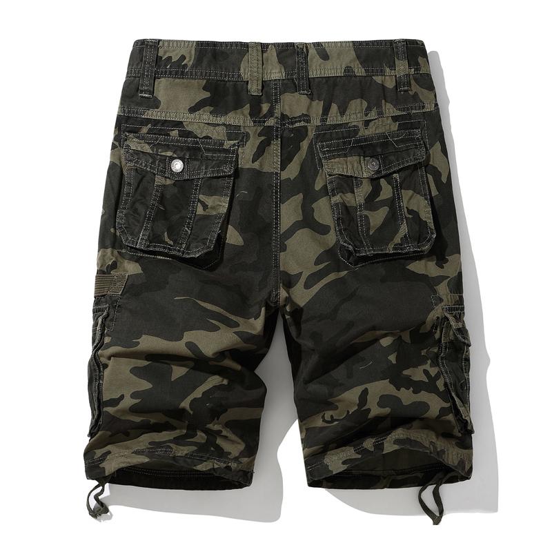 Men's Camouflage Shorts Loose Large Size Multi-Pocket Overalls Summer Cotton Comfortable Cargo Short Pants Outdoor Casual Sports