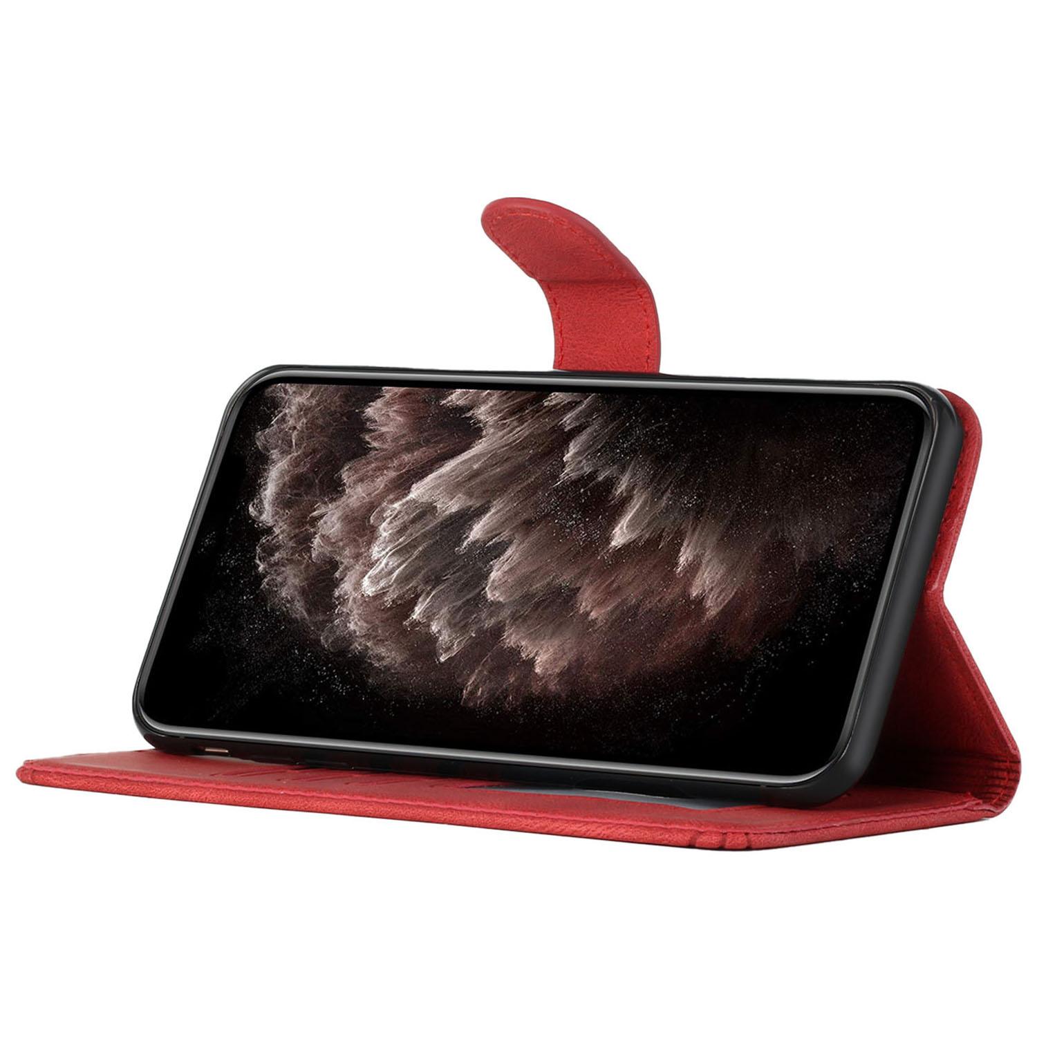 

YX0010 Series for iPhone 16 Pro Case Skin-touch Texture Leather Phone Cover Red