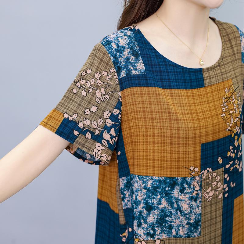 Plus Size Sommer-Vintage-Druck-Hosen-Sets mit weitem Bein, lässig, elegant, lockere Sets für Damen, 2-teilig