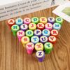 Cartoon Children Arithmetic Seal Number 26pcs Alphabets Letters Round Stamp   Kids/Children