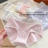 Japanese Sweet Floral Cotton Mid-High Waist Antibacterial Summer Girly Triangle Panties