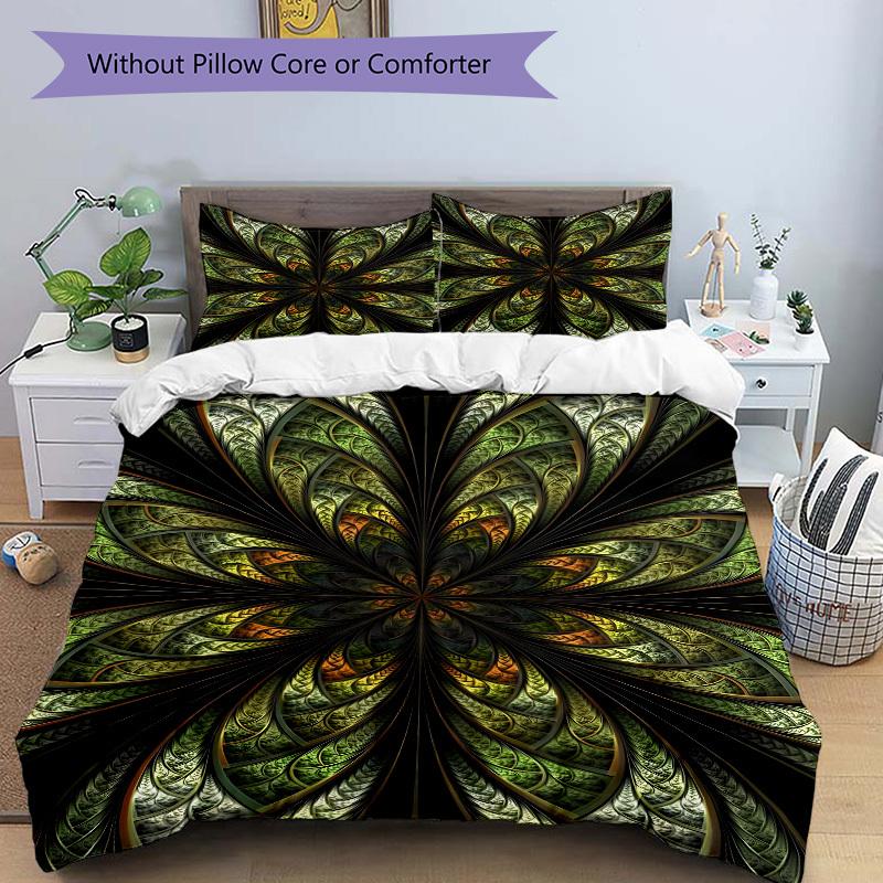 3pcs Abstract Pattern Duvet Cover Set, Cover For Bedroom Guest Room (1 Duvet Cover + 2 Pillowcase, Without Quilt), Yy250922133