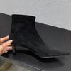 Fashion High Quality Women's Shoes Women's Ankle Boots Fashion Stretch Fabric Solid Office and Career Sexy Pointed Toe Shoes for Women