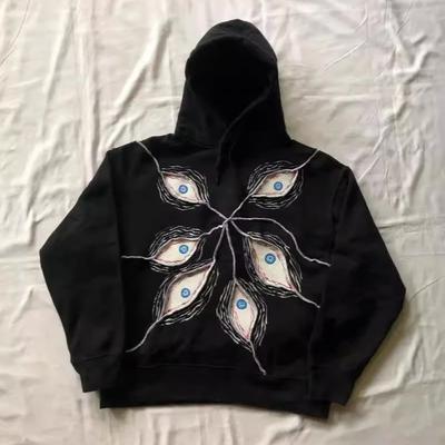 Y2K Hip Hop Street Dark Gothic Men's and Women's Loose Embroidered Heavy Duty Hoodie