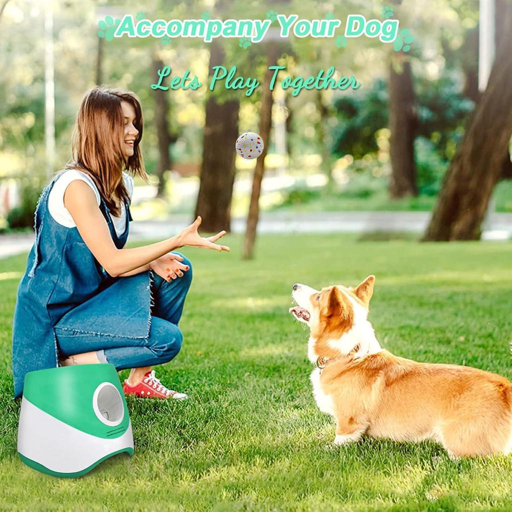 Automatic Pet Ball Launcher for Border Collies - Dog Toy, Tennis Ball Thrower, Bouncing Ball for Walking and Fetching Upgraded Version