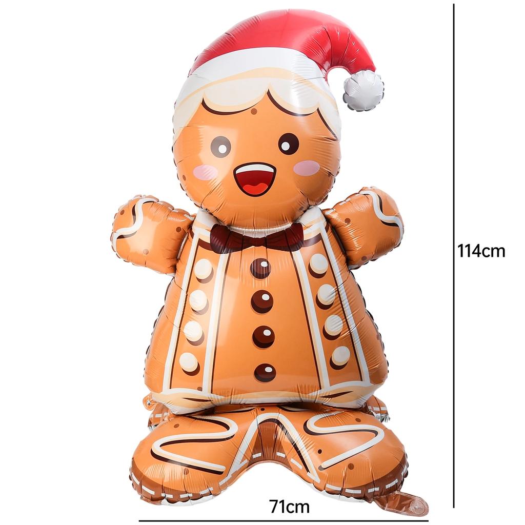 Große Stehende Ballons Weihnachtsthema Weihnachtsmann Weihnachtsbaum Schneemann Lebkuchenmann Aluminiumfolienballon Neujahrsparty Deko
