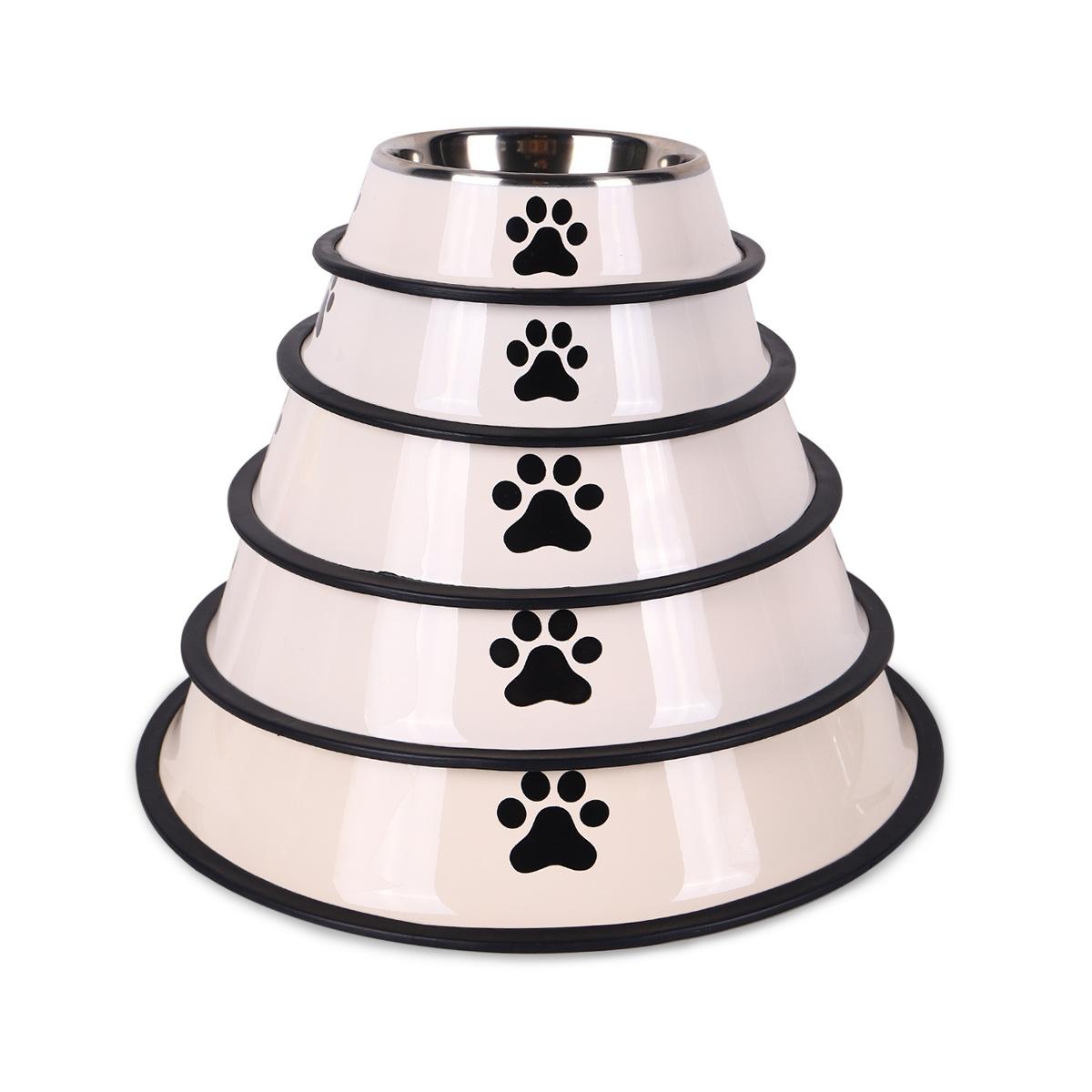 

ATUBAN Stainless Steel Dog Bowl,Metal Cat Bowls for Food & Water, Non-Slip Pet Feeding Dish Bowl Rubber Base for Cats Puppy Dogs 16CM 2 Pack белый