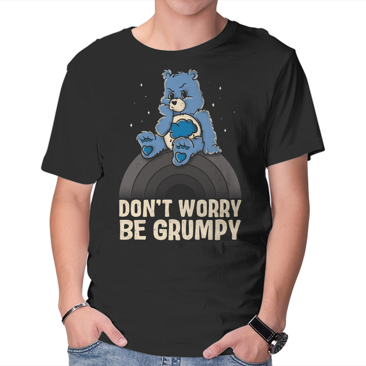 Unisex Crew Neck T-Shirt Be Grumpy Graphic Short Sleeve Casual Tee XXXXL