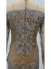 2025 Spring European & American Women's Hot Stamping Long-Sleeved Slim Evening Dress