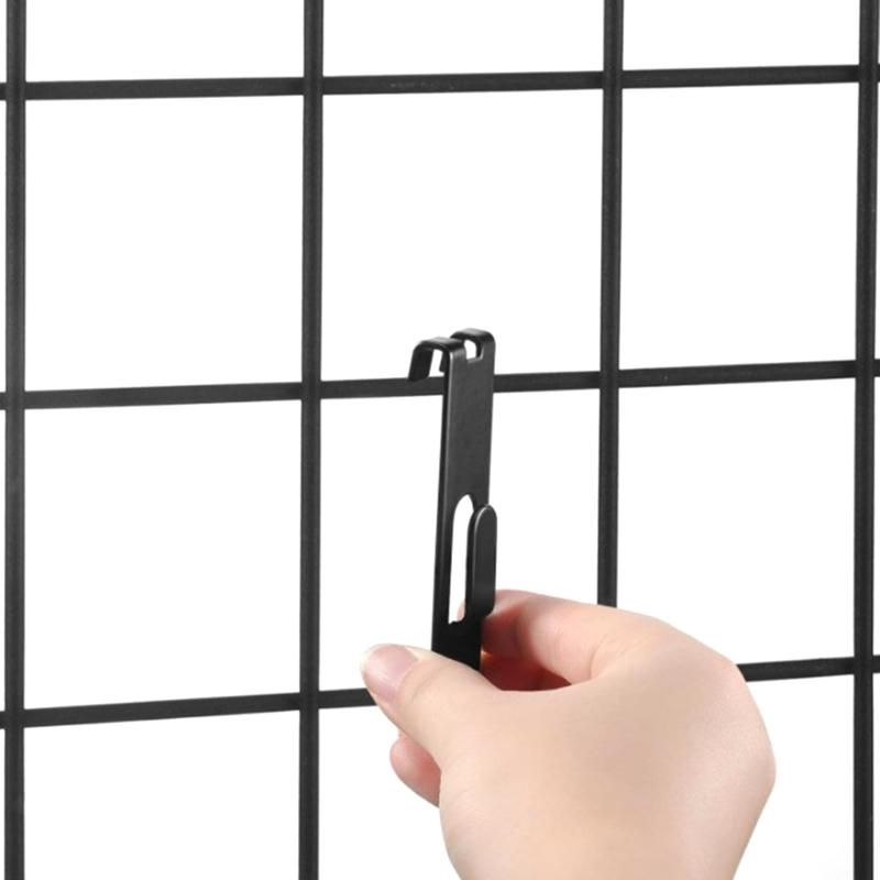 10pcs Rusts Resistant Hangers Heavy Duty Grid Wall Hooks Rustproof Metal Hooks For Decorative Storage Solution