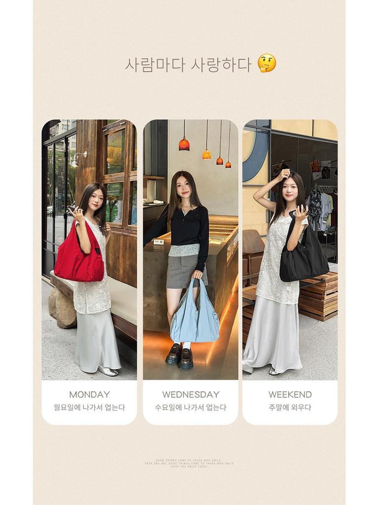 Women's Minimalist Multi-Pocket Tote - Large Capacity Cloth Handbag