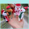 Christmas Toy Plush Santa Claus Mini Small Animal Finger Puppet Prop Performance