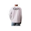 Calvin Klein Crew Neck Logo Print Long Sleeve T-Shirt Men Tops White 40DC812-103