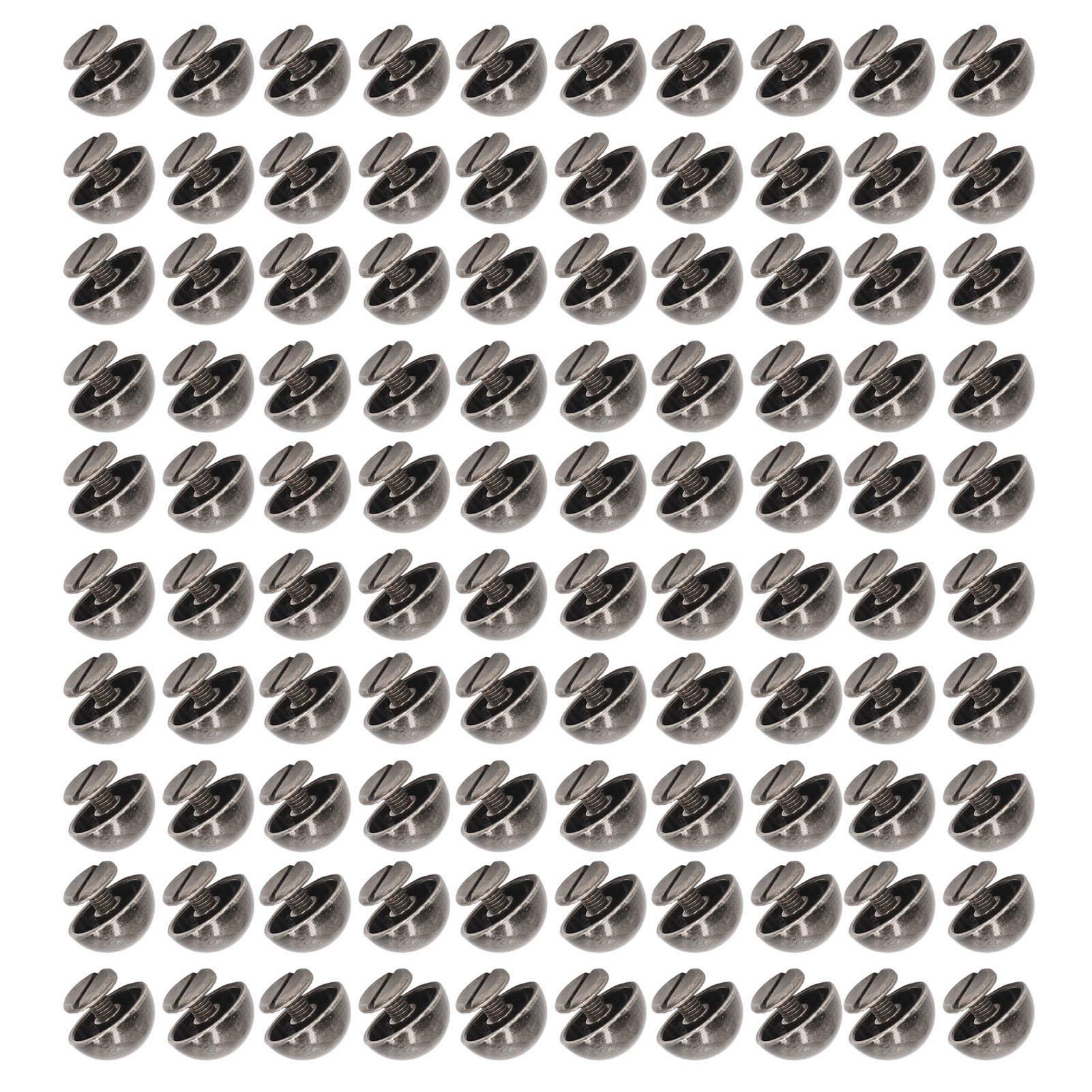 

100 Sets Mushroom Rivets Round Hd 10mm Electroplating Semicircle Alloy Round Hd Rivets for Punk Clothing Shoes
