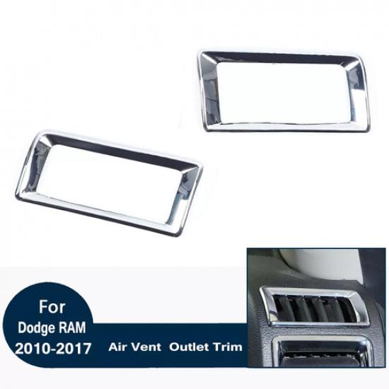 Center Console Air Vent Outlet Cover Trim Frame for Dodge Ram 1500 10-17 Chrome