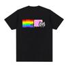 Kawaii Nyan Regnbuekat Sjov Meme T-shirt Mænds Kvinders Tøj Mode Afslappet Bomuld T-shirts Harajuku Korte Ærmer T-shirts