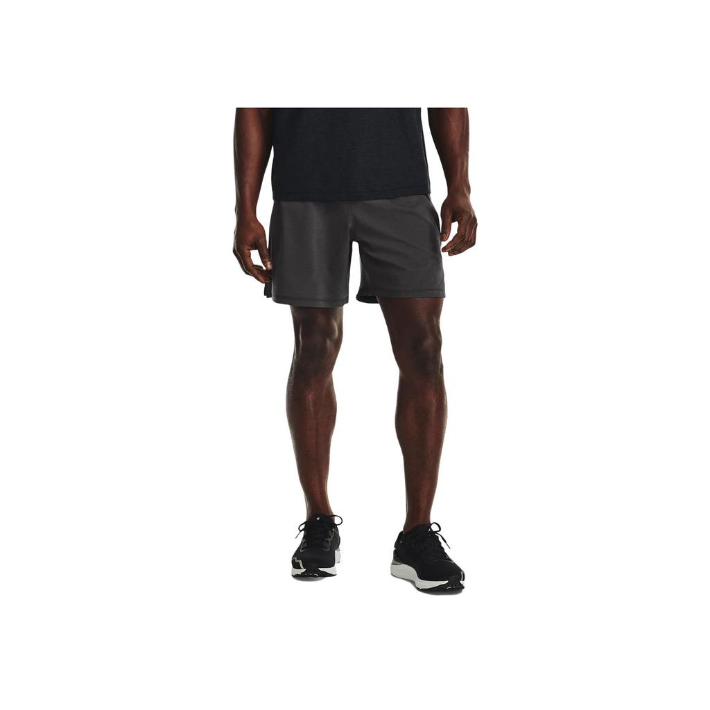 Under Armour Solid Color Elastic Waist Running Shorts Men Bottoms Black 1376510-001