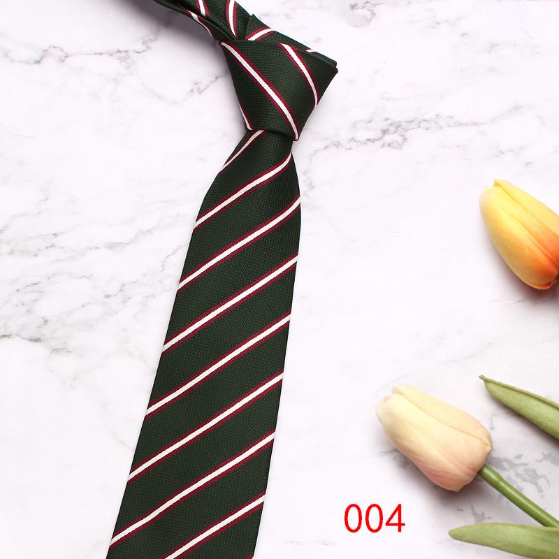 Green Series Business Tie Men'S Retro Striped Cashew Flower Polyester Silk Hand Tie